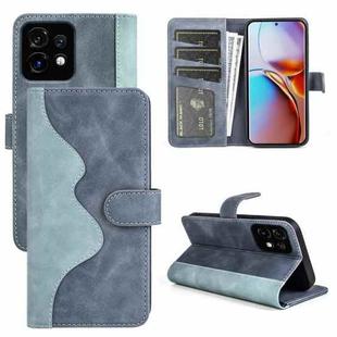 For Motorola Moto X40 Stitching Horizontal Flip Leather Phone Case(Blue)