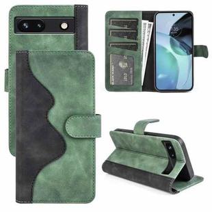 For Google Pixel 7a Stitching Horizontal Flip Leather Phone Case(Green)