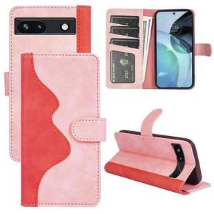 For Google Pixel 7a Stitching Horizontal Flip Leather Phone Case(Red)