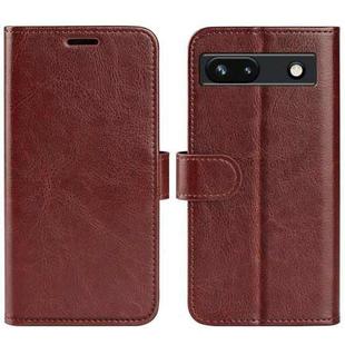 For Google Pixel 7a R64 Texture Horizontal Flip Leather Phone Case(Brown)