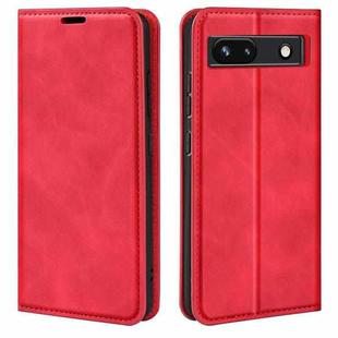 For Google Pixel 7a Retro-skin Magnetic Suction Leather Phone Case(Red)