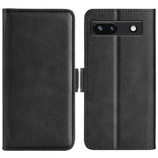 For Google Pixel 7a Dual-side Magnetic Buckle Leather Phone Case(Black)