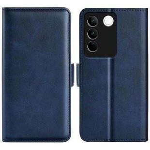 For vivo S16 / S16 Pro Dual-side Magnetic Buckle Leather Phone Case(Dark Blue)