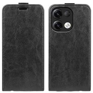 For OPPO Reno9 / Reno9 Pro R64 Texture Single Vertical Flip Leather Phone Case(Black)