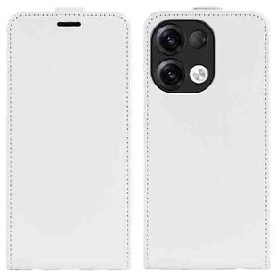 For OPPO Reno9 / Reno9 Pro R64 Texture Single Vertical Flip Leather Phone Case(White)