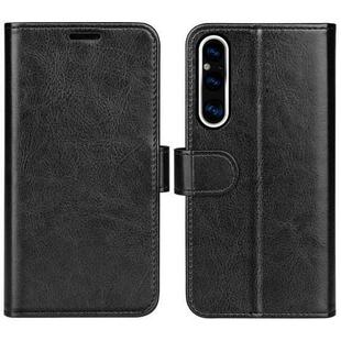 For Sony Xperia 1 V R64 Texture Horizontal Flip Leather Phone Case(Black)