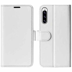 For Sony Xperia10 V R64 Texture Horizontal Flip Leather Phone Case(White)