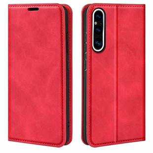 For Sony Xperia 1 V  Retro-skin  Magnetic Suction Leather Phone Case(Red)
