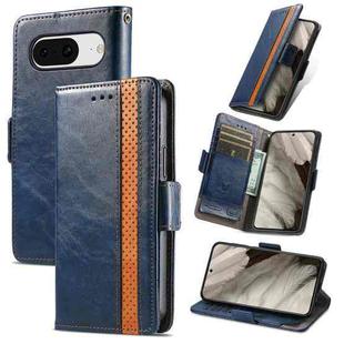 For Google Pixel 8 CaseNeo Splicing Dual Magnetic Buckle Leather Phone Case(Blue)