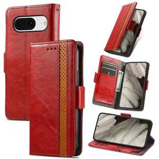 For Google Pixel 8 CaseNeo Splicing Dual Magnetic Buckle Leather Phone Case(Red)