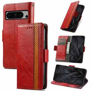 For Google Pixel 8 Pro CaseNeo Splicing Dual Magnetic Buckle Leather Phone Case(Red)