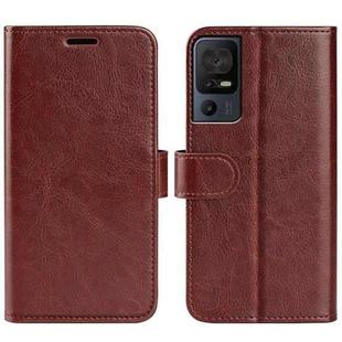 For TCL 40 SE R64 Texture Horizontal Flip Leather Phone Case(Brown)
