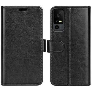 For TCL 40R R64 Texture Horizontal Flip Leather Phone Case(Black)