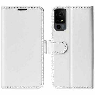 For TCL 40R R64 Texture Horizontal Flip Leather Phone Case(White)
