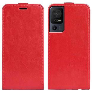 For TCL 40 SE R64 Texture Vertical Flip Leather Phone Case(Red)