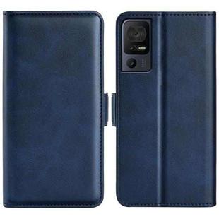 For TCL 40 SE Dual-side Magnetic Buckle Leather Phone Case(Dark Blue)