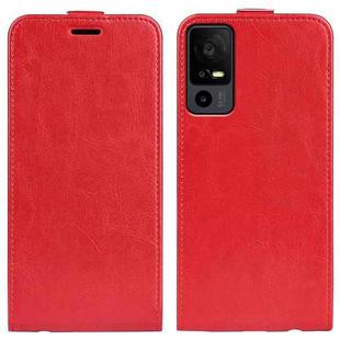 For TCL 40R R64 Texture Vertical Flip Leather Phone Case(Red)
