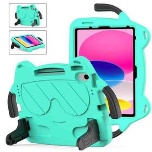 For iPad 10th Gen 10.9 2022 Ice Baby EVA Shockproof Hard PC Tablet Case(Mint Green+Black)