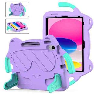 For iPad 10th Gen 10.9 2022 Ice Baby EVA Shockproof Hard PC Tablet Case(Light Purple+Mint Green)
