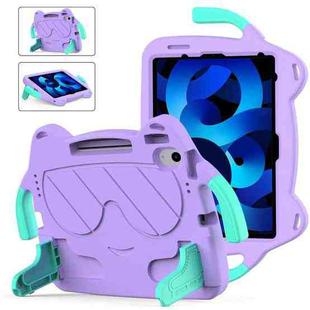 For iPad Air 2022 / Air 2020 10.9 Ice Baby EVA Shockproof Hard PC Tablet Case(Light Purple+Mint Green)