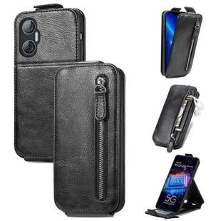 For Tecno Pova Neo 5G Zipper Wallet Vertical Flip Leather Phone Case(Black)