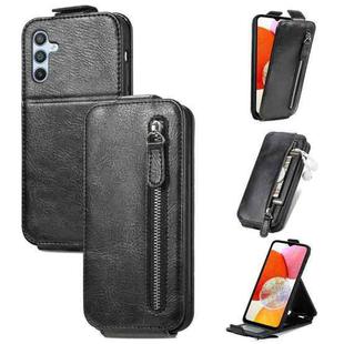 For Samsung Galaxy A14 4G Zipper Wallet Vertical Flip Leather Phone Case(Black)