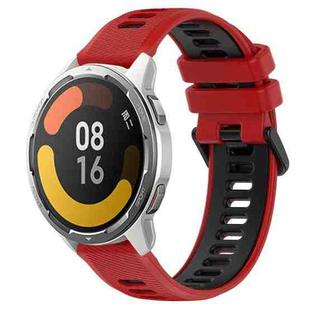 For Xiaomi MI Watch Color 2 22mm Sports Two-Color Silicone Watch Band(Red+Black)