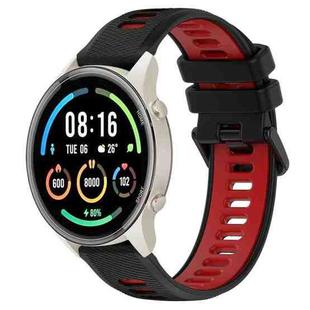 For Xiaomi MI Watch Sport 22mm Sports Two-Color Silicone Watch Band(Black+Red)