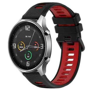For Xiaomi MI Watch Color 22mm Sports Two-Color Silicone Watch Band(Black+Red)