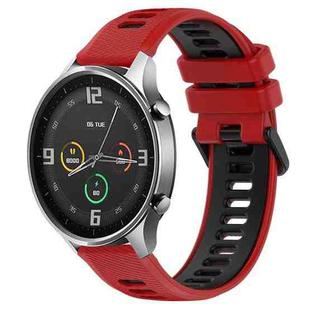 For Xiaomi MI Watch Color 22mm Sports Two-Color Silicone Watch Band(Red+Black)