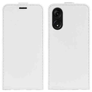 For OPPO A1 Pro 5G / Reno8 T 5G R64 Texture Single Vertical Flip Leather Phone Case(White)