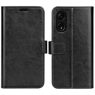 For OPPO A1 Pro 5G / Reno8 T 5G R64 Texture Horizontal Flip Leather Phone Case(Black)