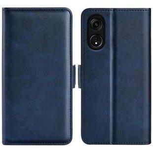 For OPPO A1 Pro 5G / Reno8 T 5G Dual-side Magnetic Buckle Leather Phone Case(Dark Blue)