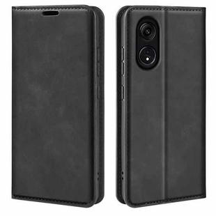 For OPPO A1 Pro 5G / Reno8 T 5G Retro-skin  Magnetic Suction Leather Phone Case(Black)
