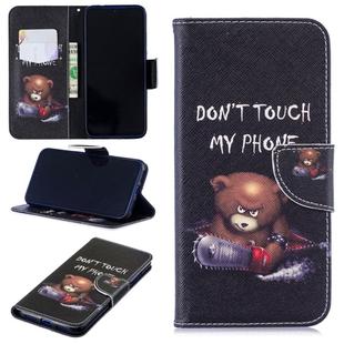 Colored Drawing Pattern Horizontal Flip Leather Case for Xiaomi Redmi  Note7,with Holder & Card Slots & Wallet(Bear)