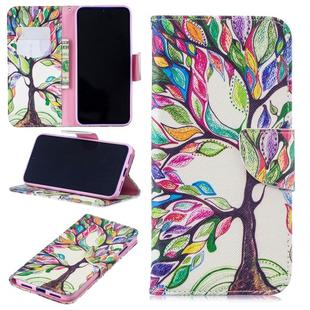 Colored Drawing Pattern Horizontal Flip Leather Case for Xiaomi PocoF1,with Holder & Card Slots & Wallet(Tree of Life)