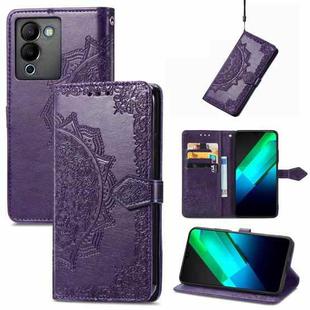 For Infinix Note 12 G96 Mandala Flower Embossed Leather Phone Case(Purple)