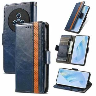 For Honor Magic5 CaseNeo Splicing Dual Magnetic Buckle Leather Phone Case(Blue)