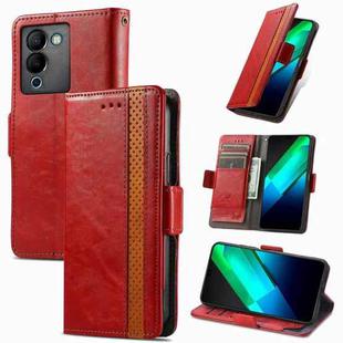 For Infinix Note 12 G96 CaseNeo Splicing Dual Magnetic Buckle Leather Phone Case(Red)