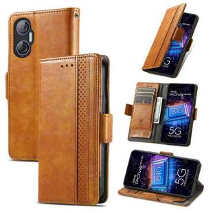 For Tecno Pova Neo 5G CaseNeo Splicing Dual Magnetic Buckle Leather Phone Case(Khaki)