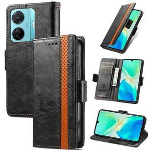 For vivo S15e CaseNeo Splicing Dual Magnetic Buckle Leather Phone Case(Black)