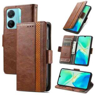 For vivo S15e CaseNeo Splicing Dual Magnetic Buckle Leather Phone Case(Brown)