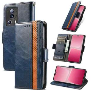 For Xiaomi 13 Lite CaseNeo Splicing Dual Magnetic Buckle Leather Phone Case(Blue)