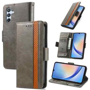 For Samsung Galaxy A34 5G CaseNeo Splicing Dual Magnetic Buckle Leather Phone Case(Gray)