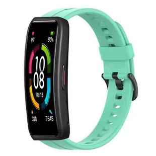 For Huawei Band 6 Solid Color Silicone Watch Band(Lake Blue)