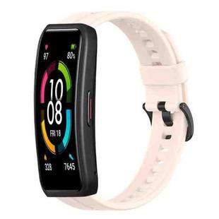 For Huawei Band 6 Solid Color Silicone Watch Band(Pink)