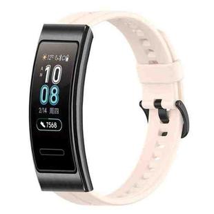 For Huawei Band 3 Solid Color Silicone Watch Band(Pink)