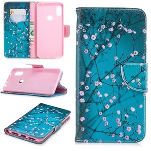 Colored Drawing Pattern Horizontal Flip Leather Case for Xiaomi Redmi Note6&Note6Pro,with Holder & Card Slots & Wallet(Plum Blossom)