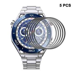 5pcs For Huawei Watch Ultimate ENKAY Hat-Prince 3D Full Coverage Soft PC Edge + PMMA HD Screen Protector Film