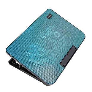 N99 USB Dual Fan Hollow Carved Design Heat Dissipation Laptop Cooling Pad(Blue)